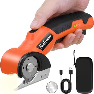 Electric Cardboard Cutter - Cordless Heavy Duty Power Scissors, High Speed Rechargeable Box Cutter for Thick Corrugated Cardboard, Fabric, Carpet, Plastic & Packaging Materials(orange)