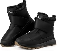 Reimferce Women's Waterproof Snow Boots Winter: Fur Lined Warm Plush Ankle Booties for Outdoor Walking