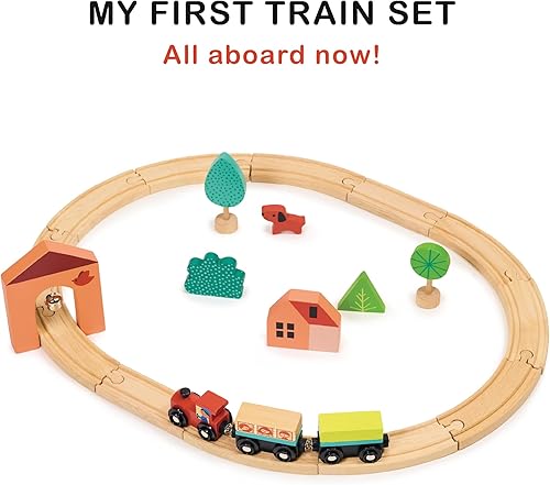 Miniatura 2 de mentari My First Train Set All Aboard para diversión, 22.44 pulgadas de longitud, juego imaginativo, creativo, niñas, niños