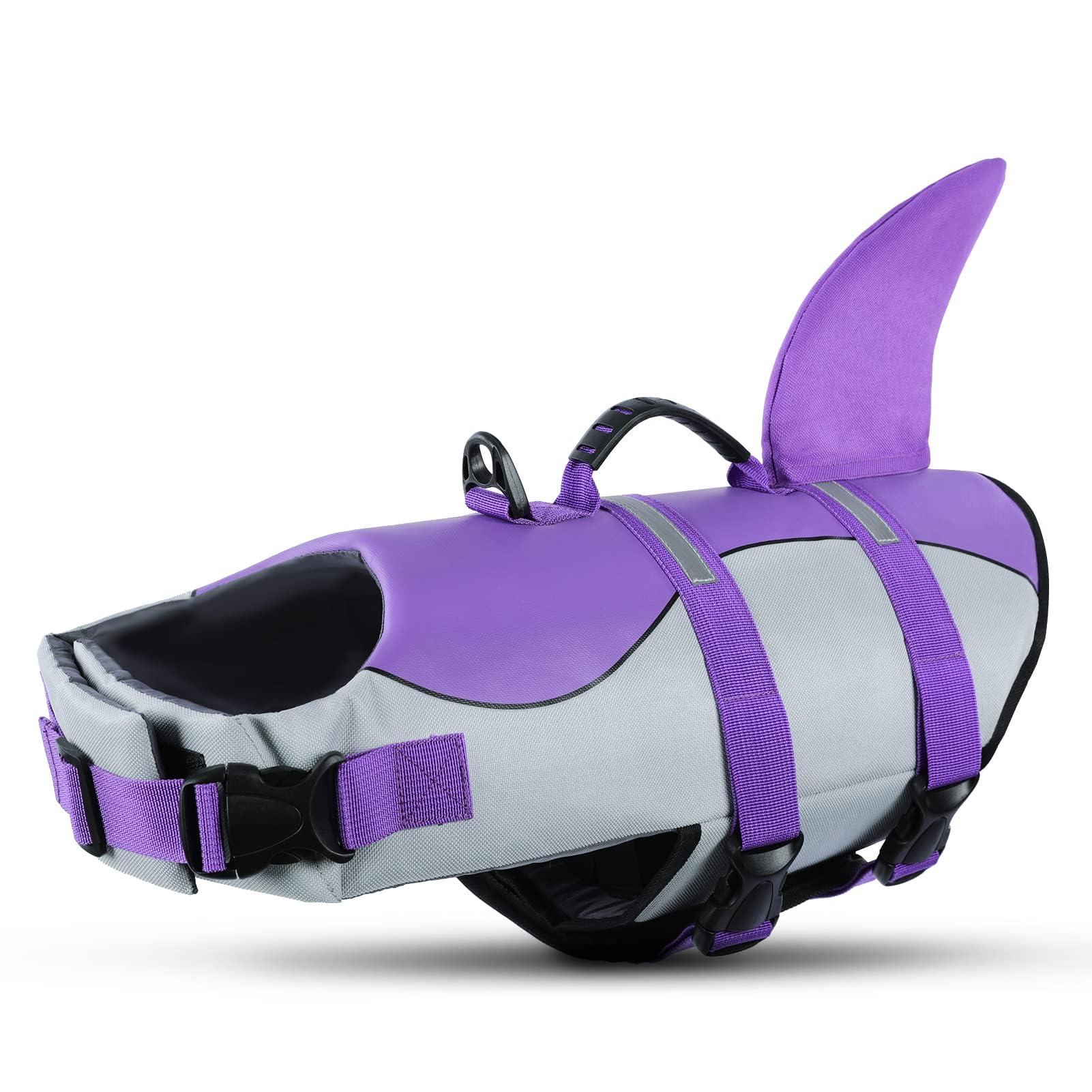 Queenmore Dog Life Jackets, Dog Swimming Vest with Rescue Handle
