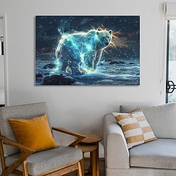 白熊 動物絵 油絵 絵画 インテリア 楽天市場】シロクマ 白熊デザイン アート キャンバス パネル