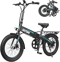 GOTRAX R1 20" Folding Electric Bike: 40-Mile PAS1 Range, 500W Peak Motor, 20MPH Top Speed, 5 PAS Levels for Commuting Adults