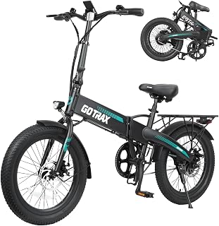 GOTRAX R1 20" Folding Electric Bike: 40-Mile PAS1 Range, 500W Peak Motor, 20MPH Top Speed, 5 PAS Levels for Commuting Adults