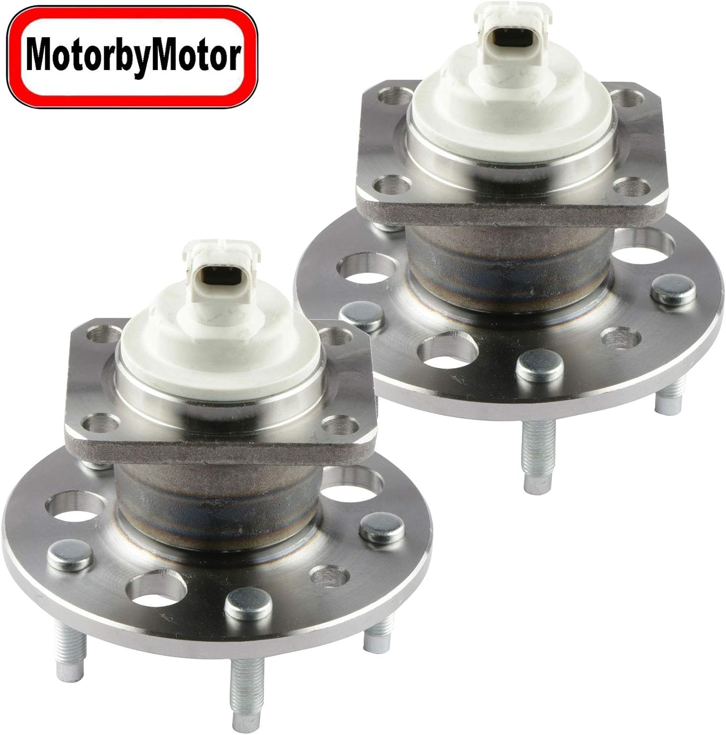 MotorbyMotor 512357 (2WD) Rear Heavy Duty Wheel Bearing Assembly w/5 Lugs for Buick Lacrosse Regal Terraza, Chevrolet Impala Monte Carlo Venture, Aztek Grand Prix Montana Trans Sport, Intrigue-2PK