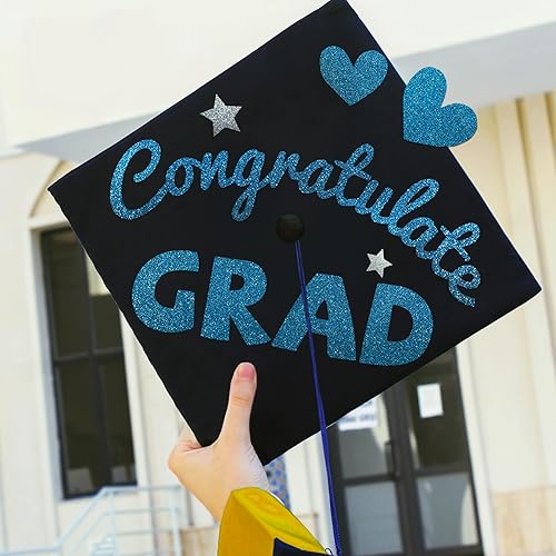 Miniatura 6 de Cartulina azul con purpurina de doble cara de 12 x 12 pulgadas, cartulina Goefun con purpurina, 24 hojas de cartulina azul marino de 10.58 ozm110