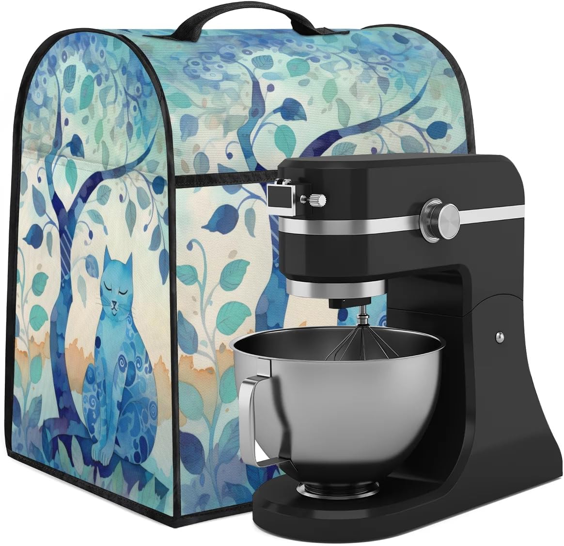 Cat Tree Mixer Cover Compatible with 6-8 Quart Tilt Head & Bowl Lift, Stand Mixer Cover with Pockets and Handle, Dust Cover Accessories