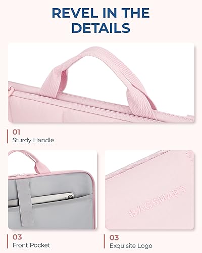 Miniatura 6 de BAGSMART 15-15.6 Inch Laptop Case with Strap and Handle, Puffy Laptop Sleeve Bag for Women, Lightweight Protective MacBook Case Compatible with Con