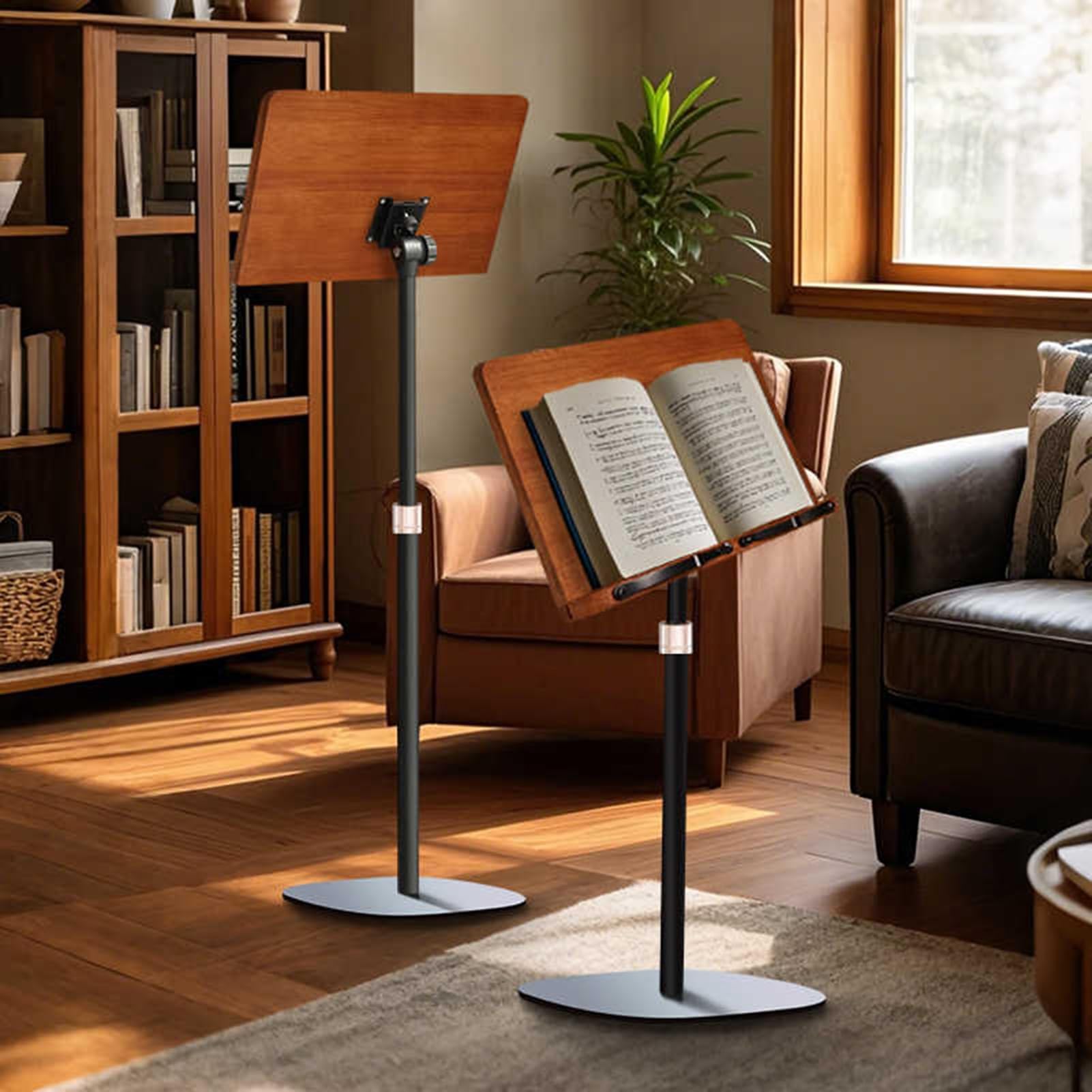 Generico Leggio da Pavimento Regolabile (55-175 cm) - Supporto per spartiti e Libri Girevole a 180° per casa e Ufficio - Design Versatile ed ergonomico (Colore 1)