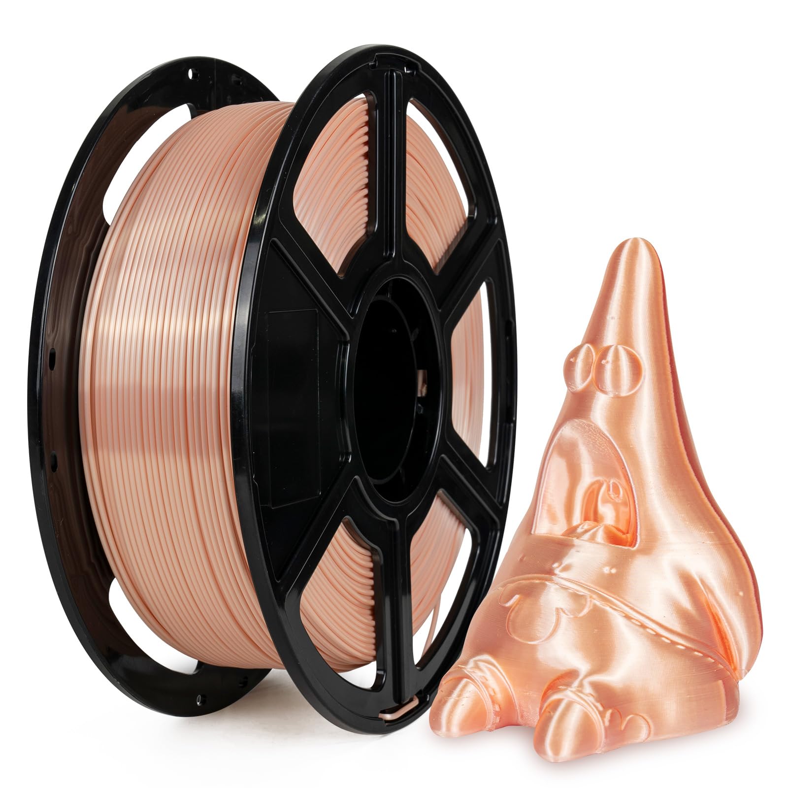 Flashforge 3D Printer Filament Silk PLA 1.75mm 1kg Spool-Dimensional Accuracy +/- 0.02mm (Skin)