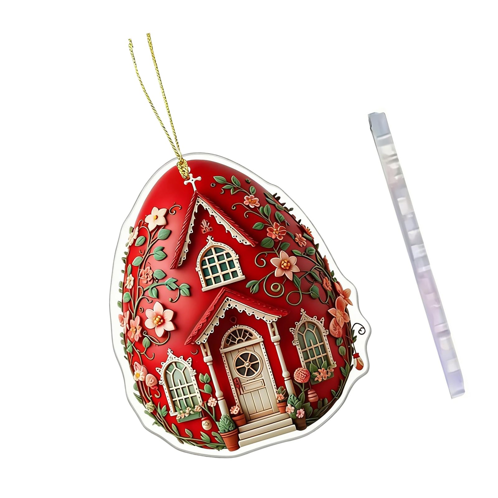 Yhplxyuus Supplies 2D Acrylic Keychain Decoration with Festival Eggs Pattern for Home or Car Decoration Use Easter Keychain