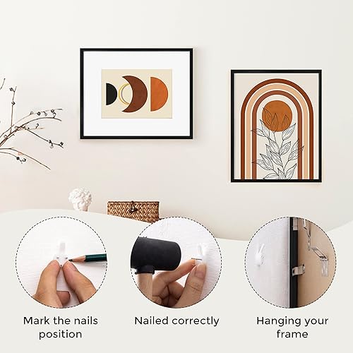 Miniatura 309 de Fun Memories Portarretratos de metal de 16 x 20 pulgadas con paspartú de 11 x 14 pulgadas, acabado de aluminio cepillado, parte delantera de vidrio