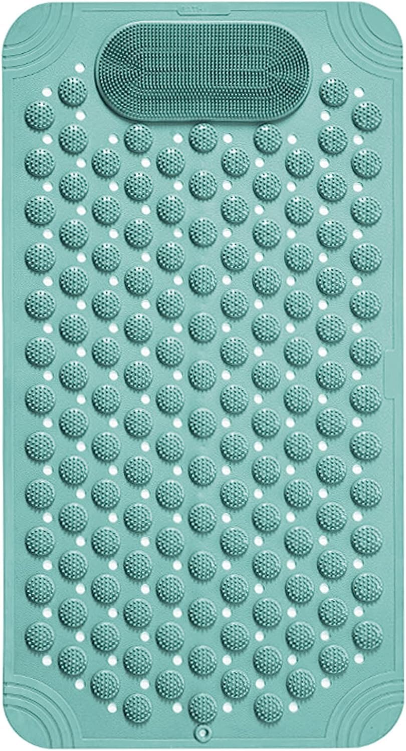 XXSSIER Anti Skid Mat for Bathroom Floor Bathroom Anti Slip Mat Bathtub Bath Shower Mat with Suction Cups & Drain Holes Foot Massage Scrubber for Kids & Adults Bath Mat 70 x 35 CM (Green) (B0CBWYD6W5) Amazon Price History, Amazon Price Tracker