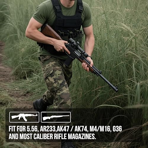 Miniatura 8 de OneTigris MOLLE - Bolsa táctica para revista, triple Mag para M4 M16 Pmag G36 .223REM Stanag Lancer L5 FAB Ultimag Hexmag HX, DD07