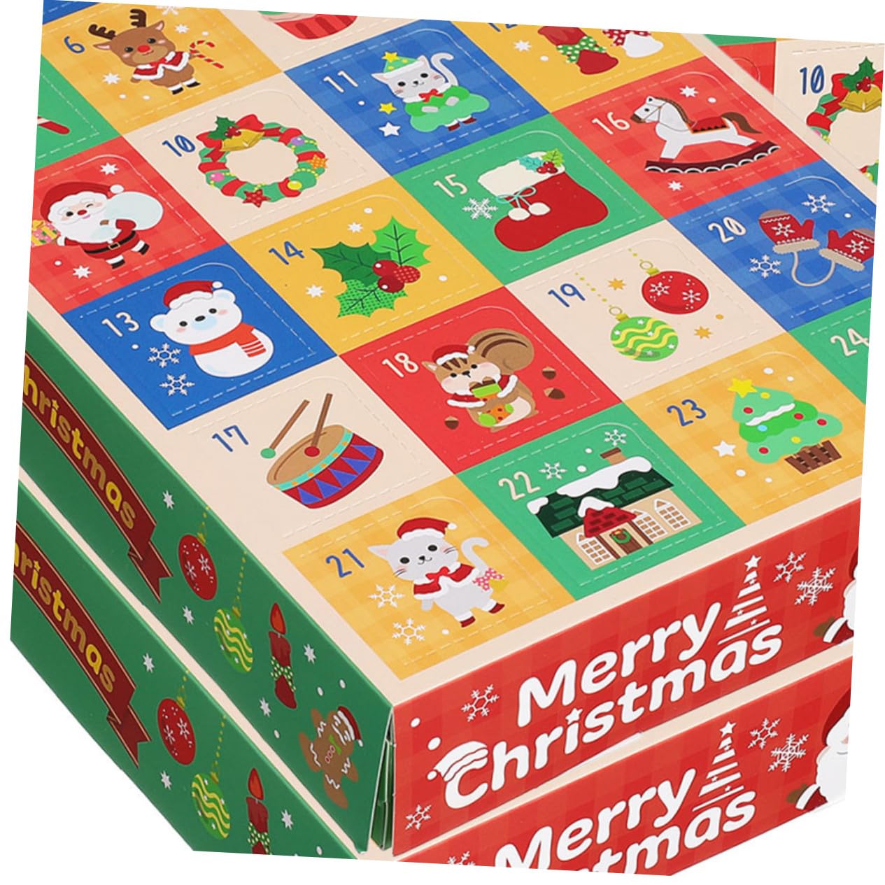Generico 15 Pezzi Calendario Avvento Natale Scatole Vuote 24 Giorni per Dolciumi e Decorazioni Fai da Te Divertimento Famiglia Festa