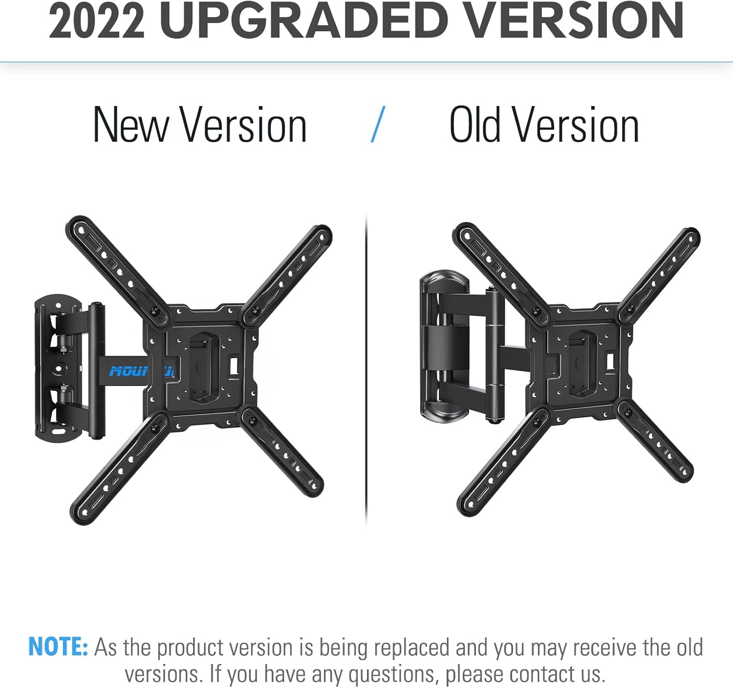 MOUNTUP MU0009 Full Motion TV Wall Mount for 26-55 Inches TVs & MU0029 Full Motion TV Mount for 14-42 Inches TVs Bundle