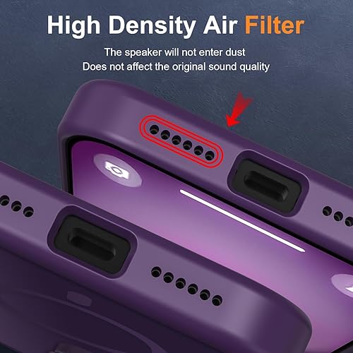 Vista 345 de MOCCA - Funda magnética resistente para iPhone 11 de 6.1 pulgadas, compatible con MagSafe, protector de pantalla de vidrio + protector de lente