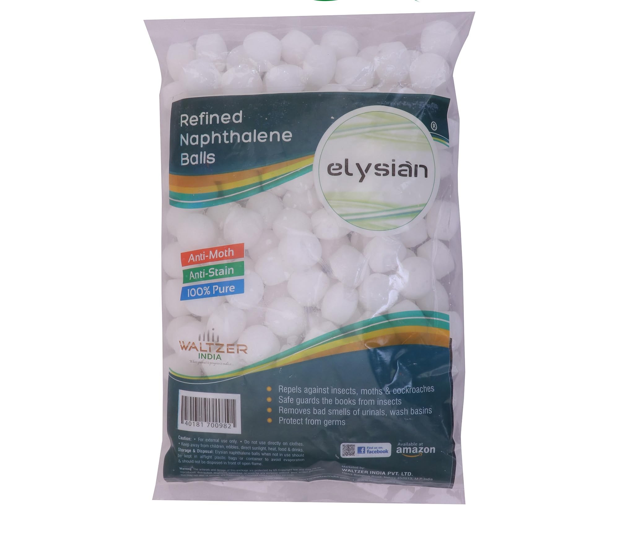 Elysian Naphthalene Balls 250 Gram White Naphthalene Cubes for Bathroom Pest Control