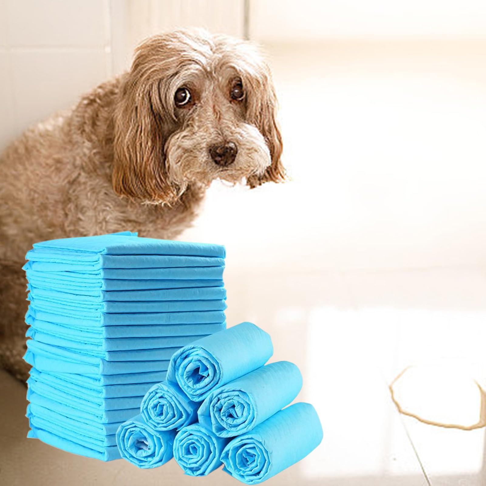 Hundetopf -Trainingspads - Welpe Pee Pads, Absorbierende Haustierzubehör | 100 Count Ultra Saugle Odor Eliminierung Von Pads Für Hausbrecher, Töpfchen -Trainingsmittel Für Kleine Tiere Katzen Kätzchen