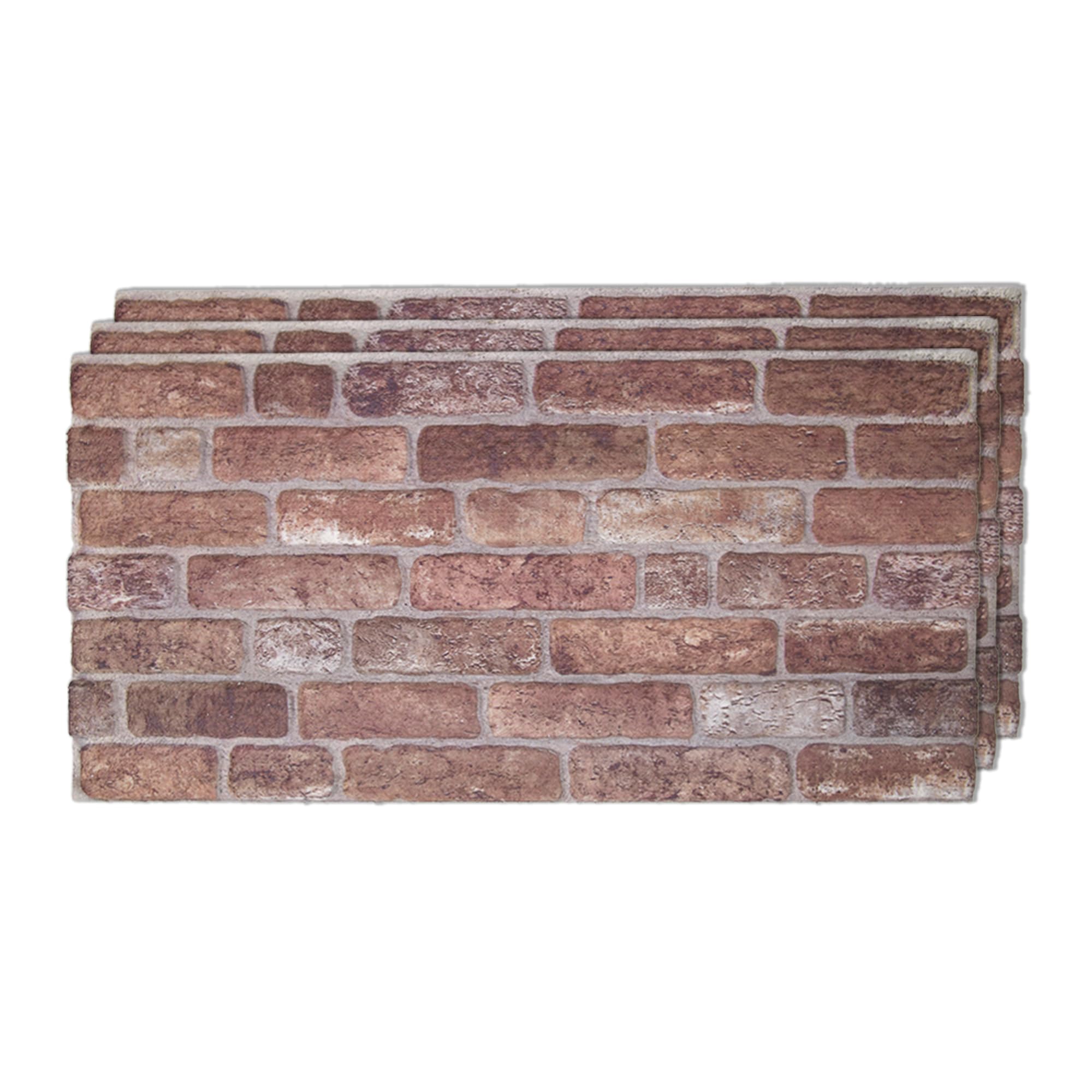 - IZODEKOR 3D Wall Panels Brick Effect - Cladding, Stone Look, Styrofoam Facing for Living Room, Kitchen, Bathroom, Balcony, Bedroom and Back of Counter | Old Castle (3 Piece Panel) | Covers 16 sq ft