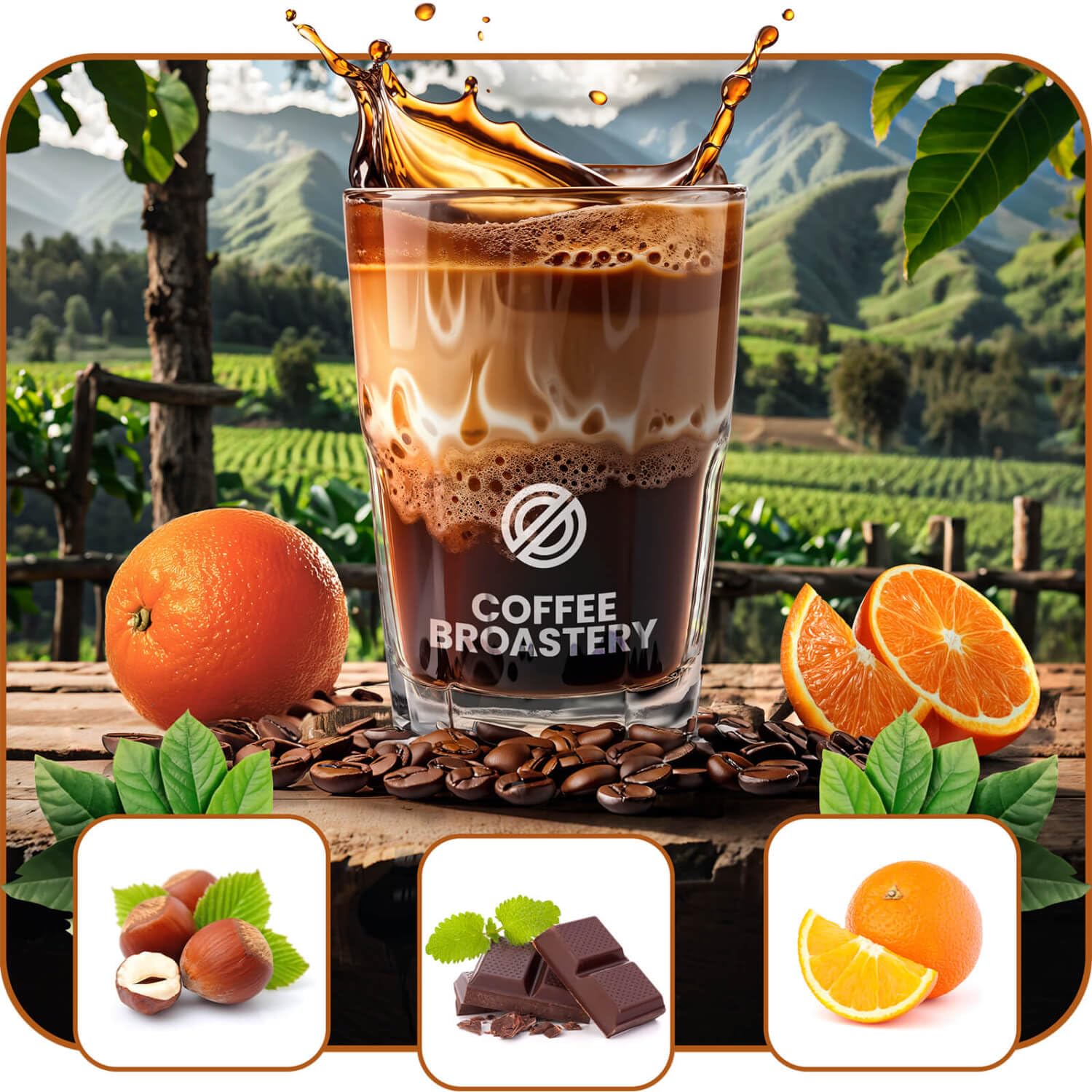 Coffee Broastery Brazil Guaxupe – Lot de 3x1kg Café en Grains du Minas Gerais – Notes Chocolat au Lait, Noisette et Orange – Torréfaction Artisanale pour Espresso et Cappuccino – 100% Arabica