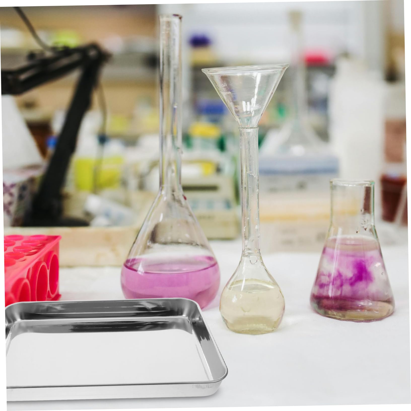 OUNONA Vassoio Inossidabile Design e Stabile Facile Per e Laboratori Confezione