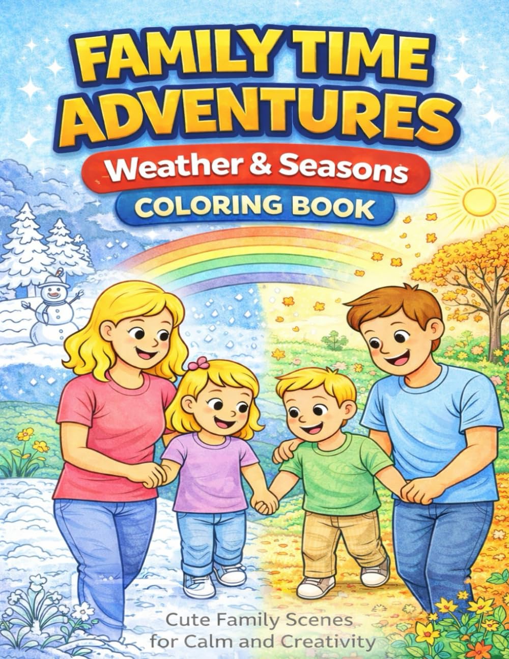 Family Time Adventures Vol.4: Seasons & Weather: Cozy Seasonal Activities Coloring Book for Kids
