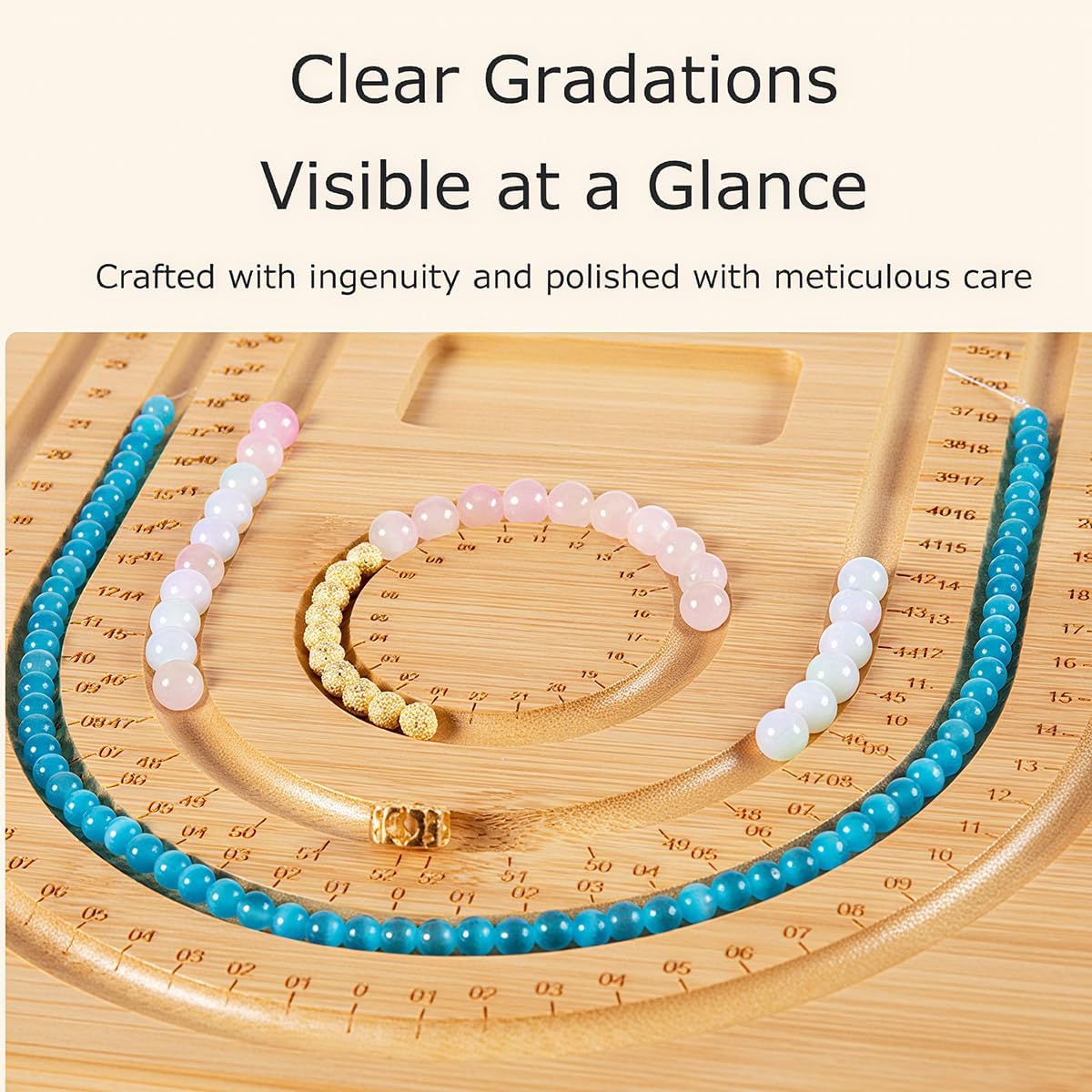 GOLDY&WENDY Bamboo Bead Boards for Jewelry Making, DIY Beading Trays Jewelry Design Mats for Necklace, Bracelet, Medium