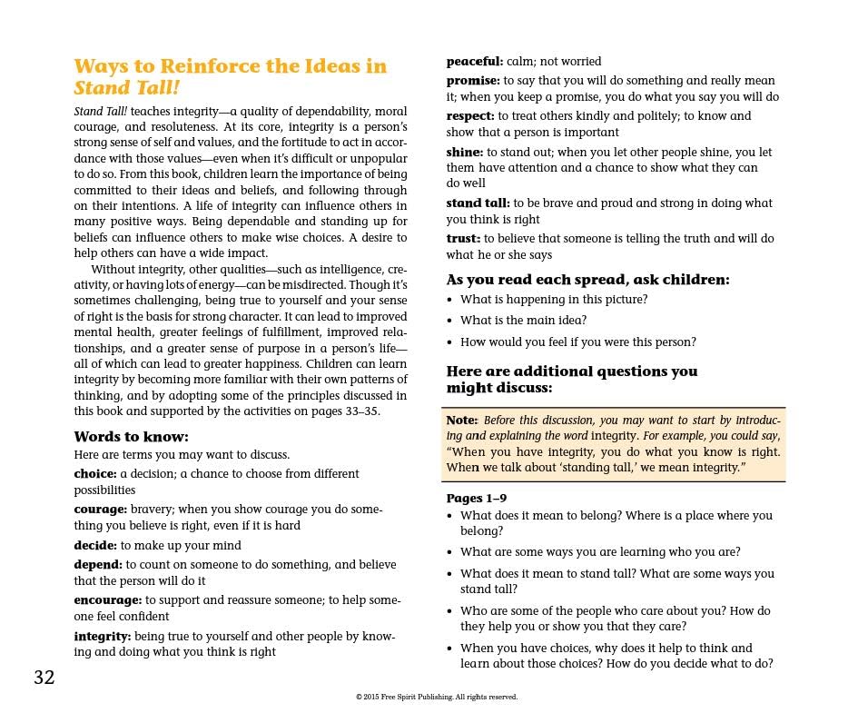 Stand Tall!: A book about integrity (Being the Best Me!(r)) - Image 7