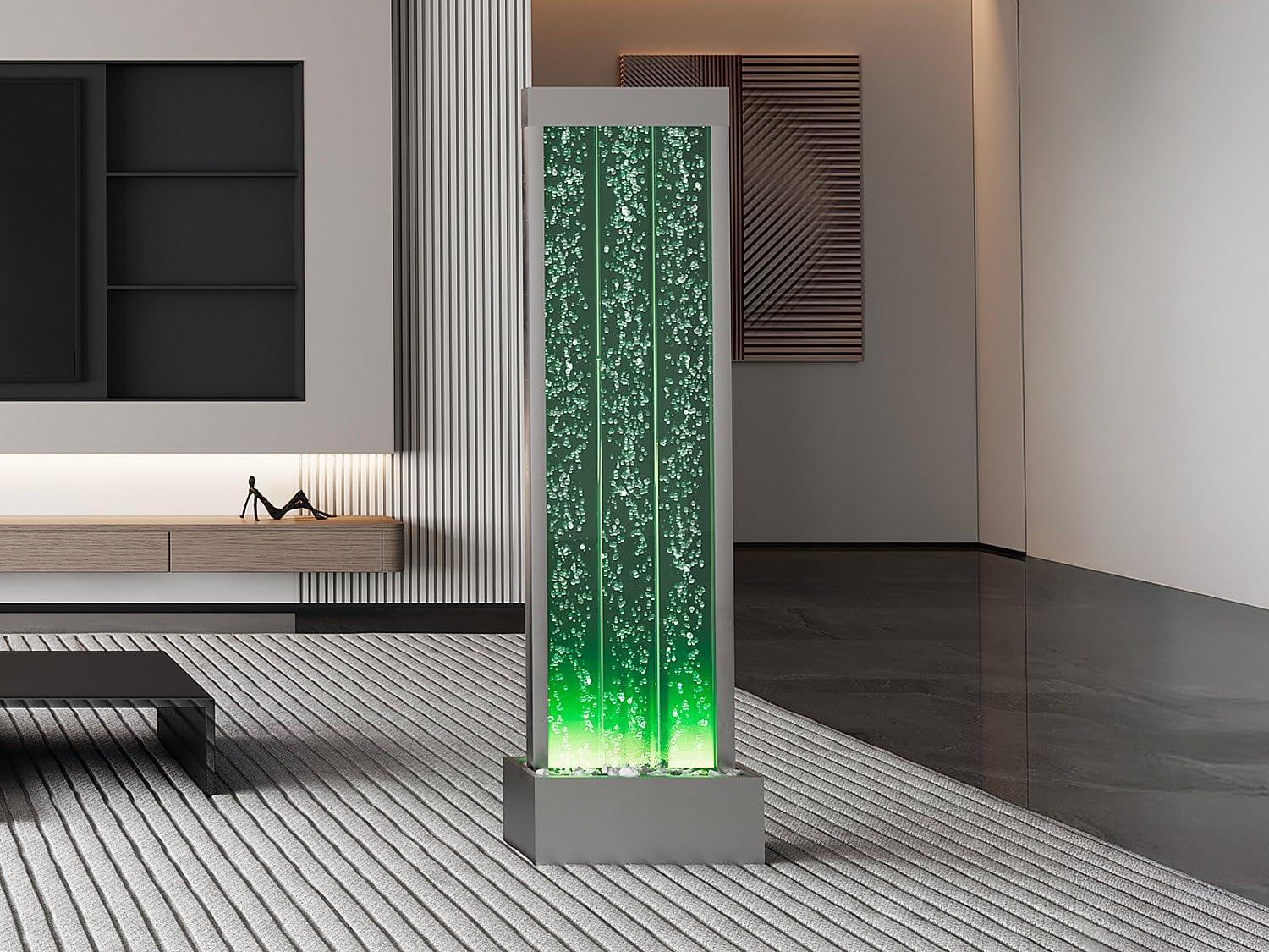 Vente-unique - Mur de bulles d'eau BLENNIE - LEDs à couleur changeante - H.150 cm