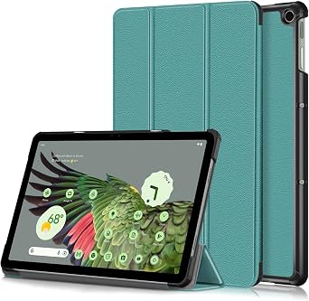 Case for Google Pixel Tablet 11inch 2023 Release, Folio Slim Cover Lightweight Hard Shell Protective Case with Multi-Angle Stand,Dark Green