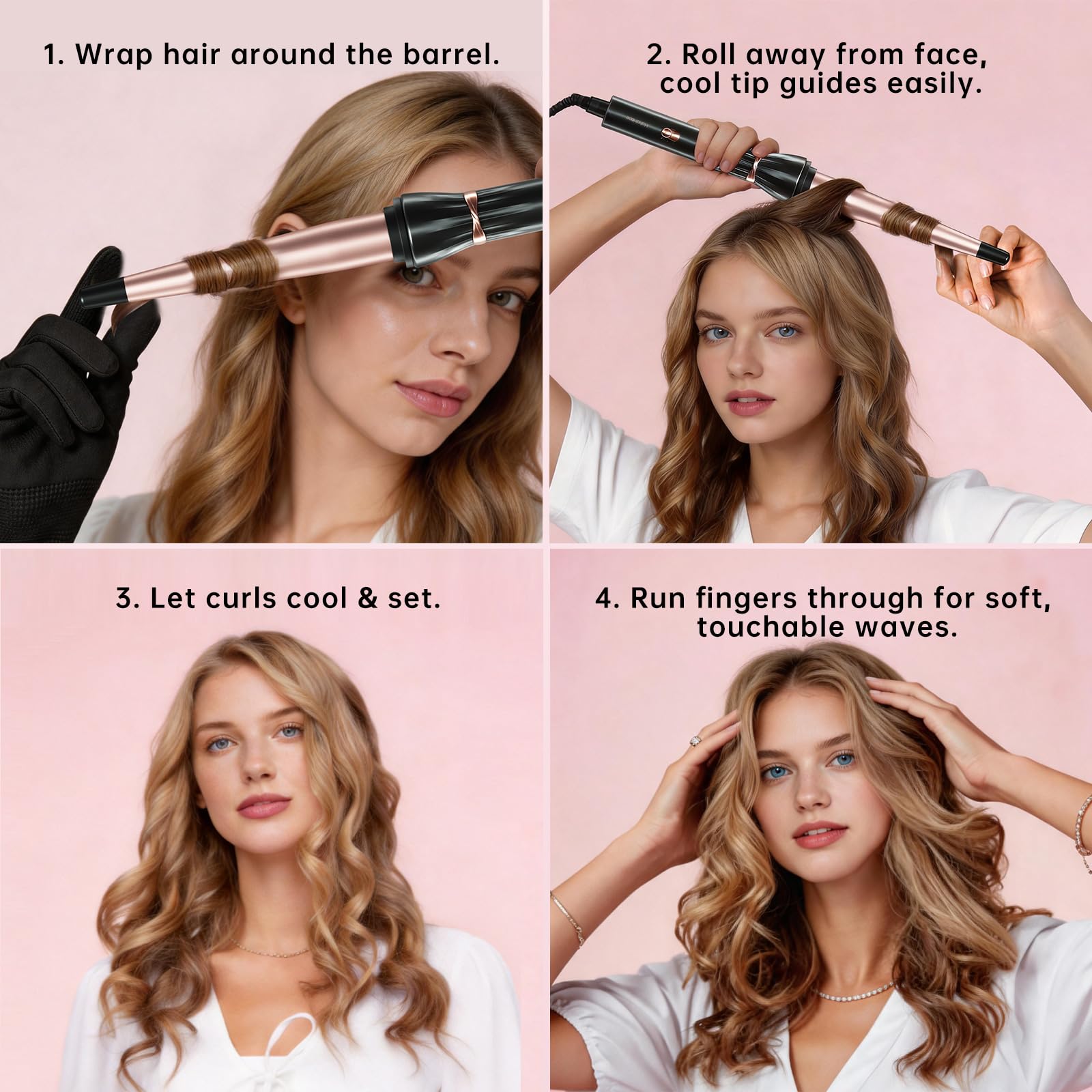 1/2 inch - 1 Inch Tapered Curling Wand