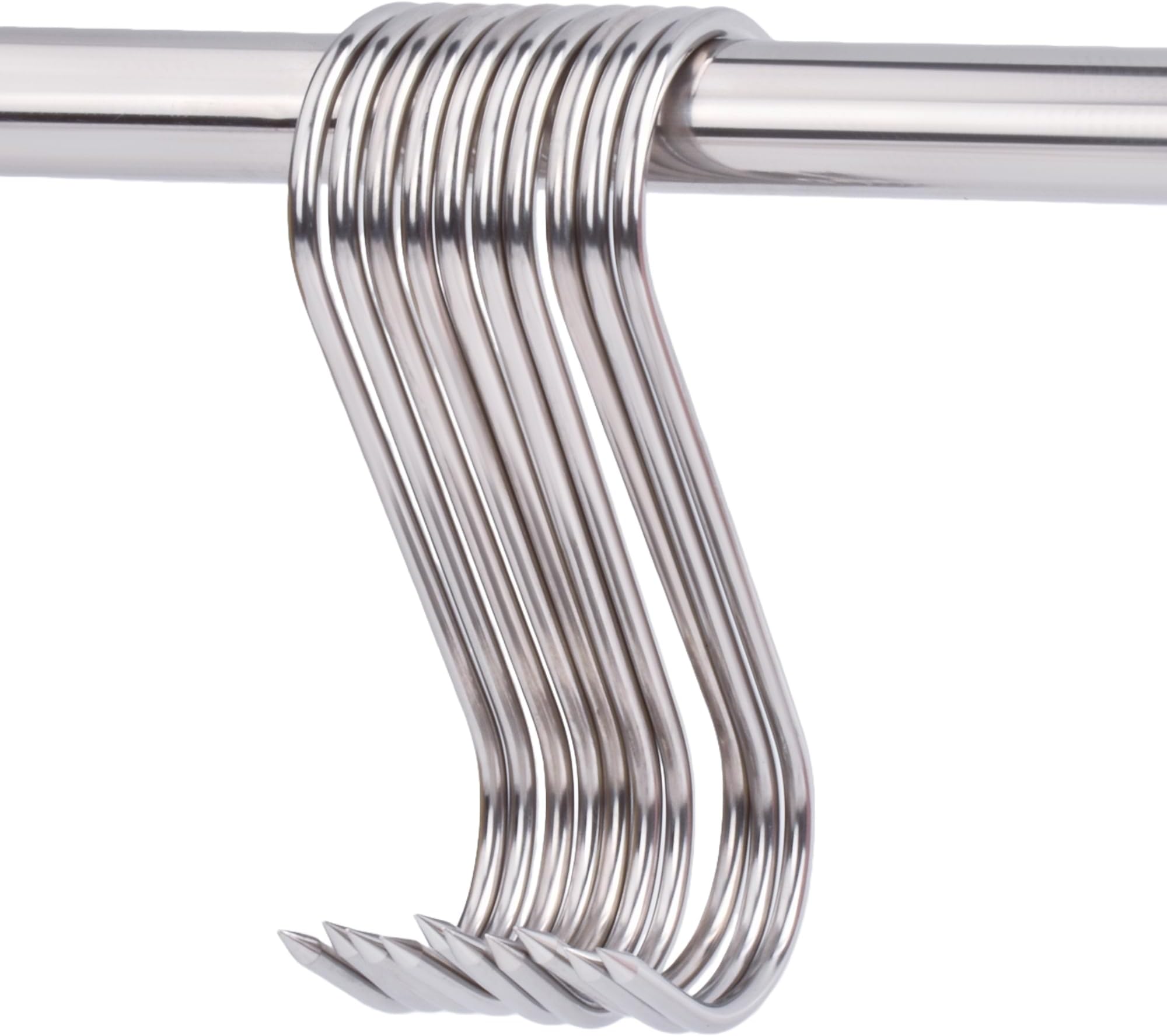 5 inch 10 Pack Meat Hooks S-Hook,Stainless Steel Meat Processing Butcher Hook Pot Hooks (5inch Meat Hook 10p)