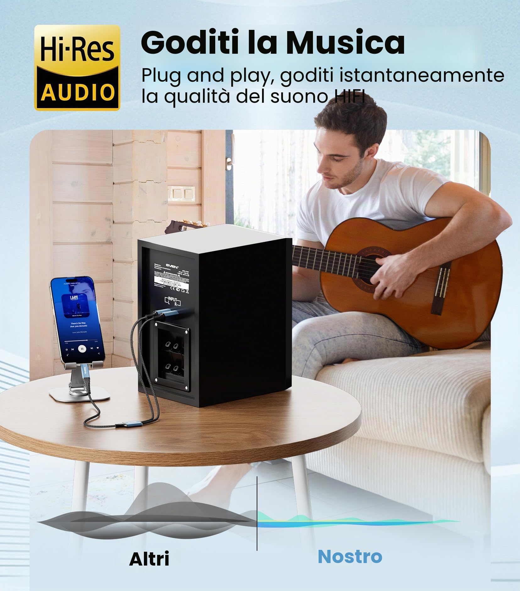 Tisino Cavo audio USB C a doppio XLR maschio（3m, cavo amplificatore di potenza stereo USB C a 2 XLR maschio per collegare il telefono cellulare all'altoparlante attivo/console mixer