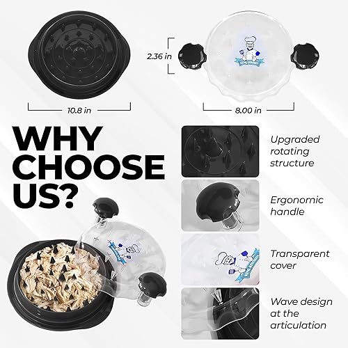 Miniatura 2 de Trituradora de pollo profesional, herramienta de trituradora de carne grande visible con cubierta transparente, molinillo de pollo fácil de usar con