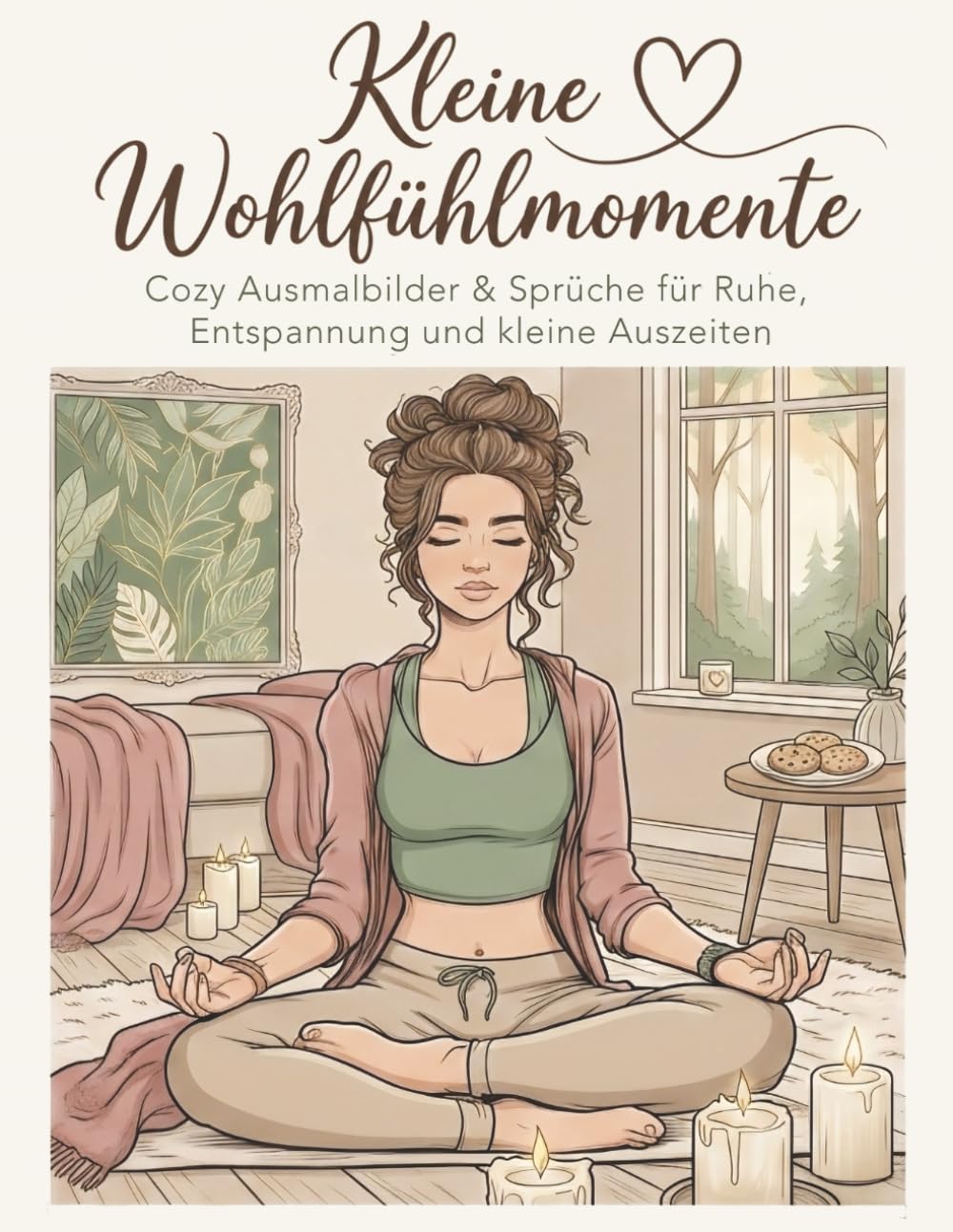 Kleine Wohlfühlmomente: Cozy Ausmalbilder & entspannende Sprüche für Ruhe, kleine Auszeiten und kreative Entspannung