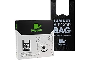 300 Counts Extra Thick Black Biodegradable Pet Poop Waste Bags With Handles...
