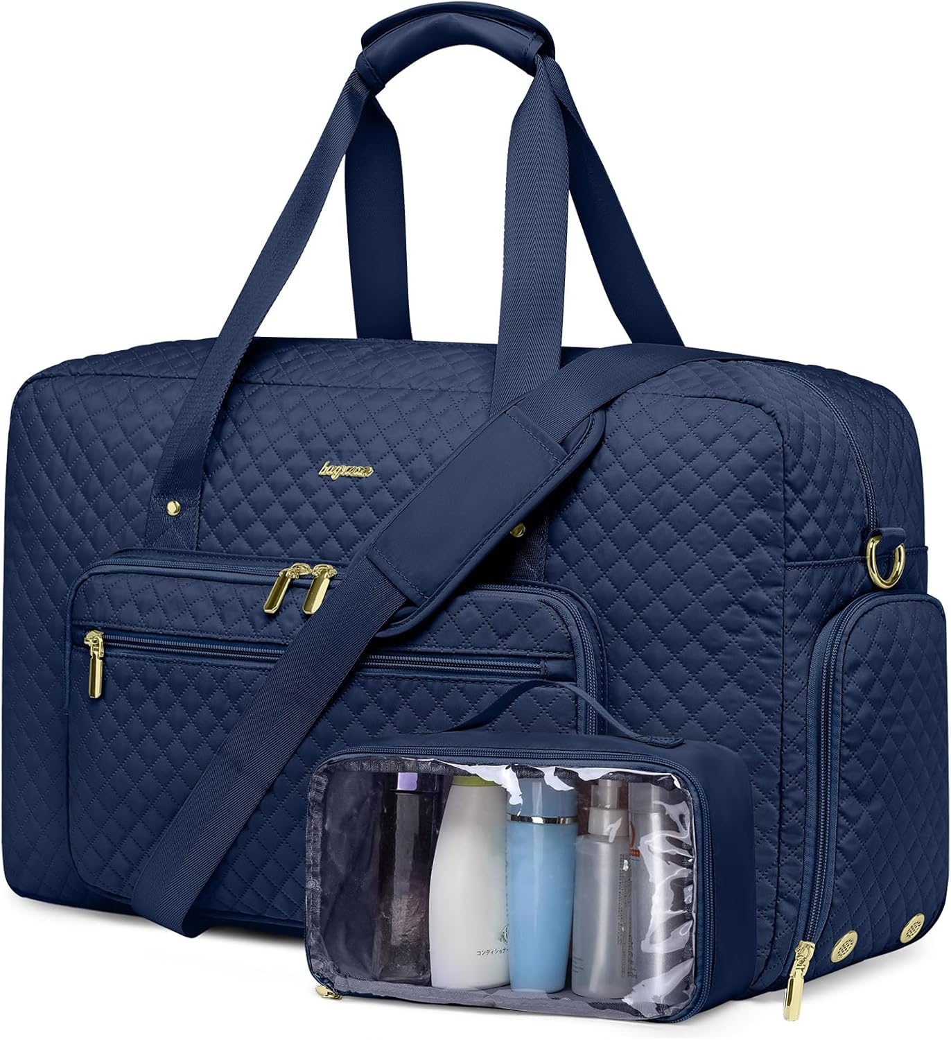 Large Weekender Travel Duffle Bag - With Shoe Compartment Weekender Bags for Womens Carry on Overnight Bag with Toiletry Bag Gym Duffel Bags with Wet Pocket Hospital Bags for Women Labor and Delivery