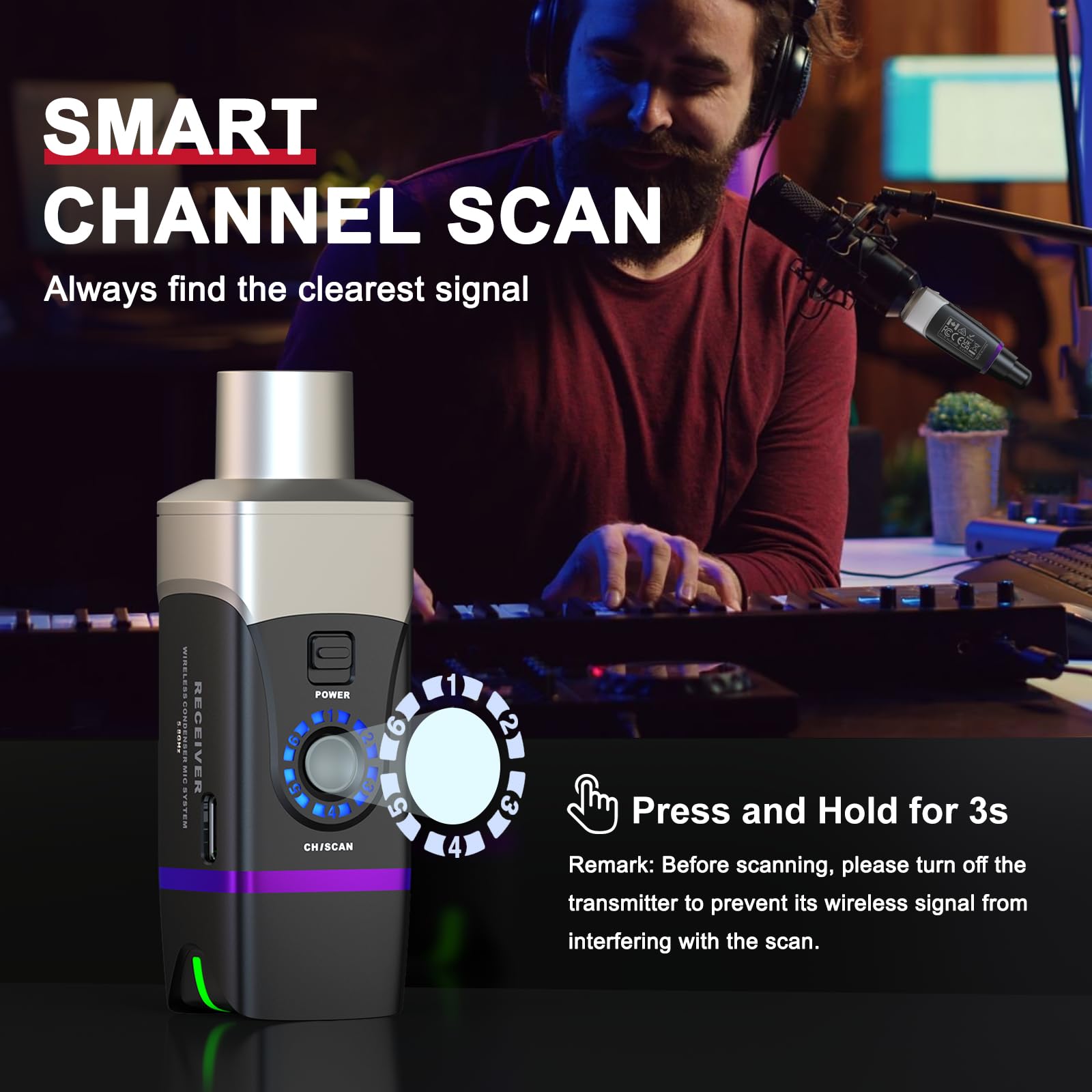 Xvive U35C – Sistema Wireless Plug-on XLR per Microfoni a Condensatore