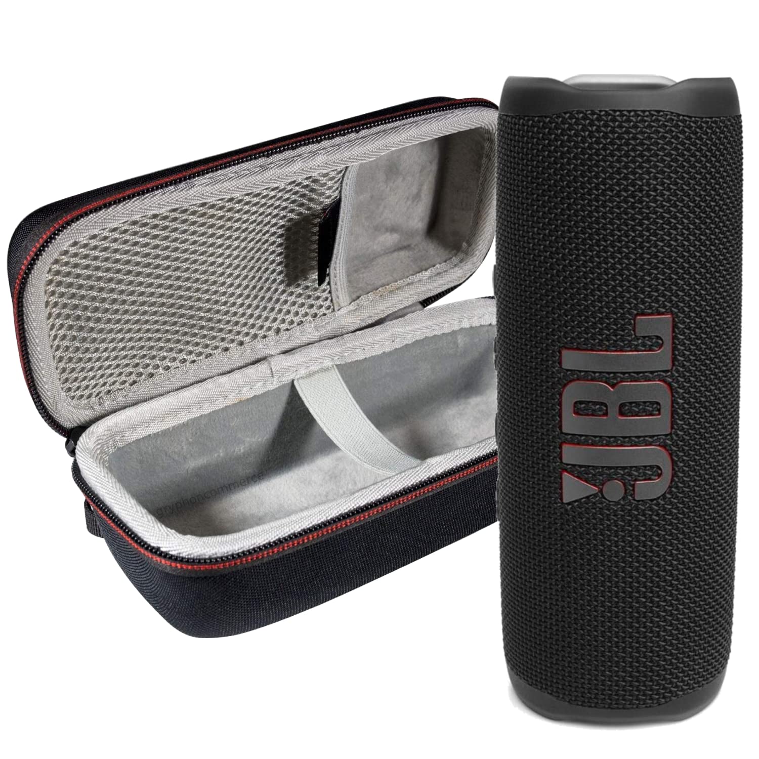JBL Flip 6 Waterproof Portable Wireless Bluetooth Speaker Bundle with Hardshell Protective Case (Bla