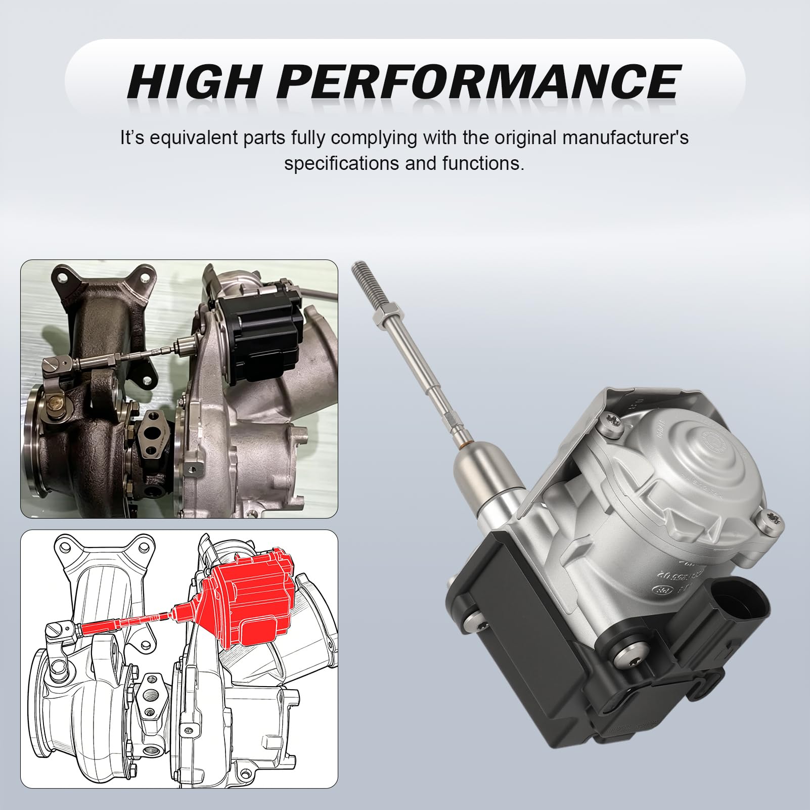Turbolader Steuergerät Kompatibe Stellglied Elektronisch A3 TT Golf VII 1.8T/2.0T CJSA, CJSB, DAJA, DAJB 06K145725R 06K145725T Abgasdruckwandler, Motorladeregler, Ersatzteil, Kunststoff Metall