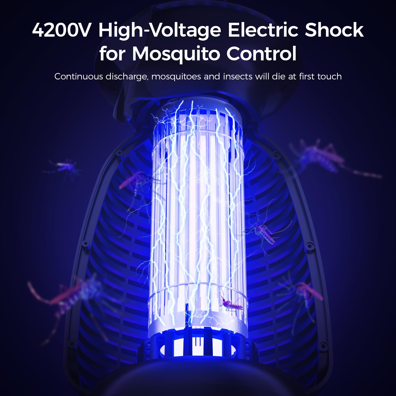 Zapper para Insectos al Aire última intervensión con luz LED – Trampa eléctrica para Mosquitos para Insectos al Aire última intervensión e Interior para la Cocina del hogar, Patio, Patio Trasero