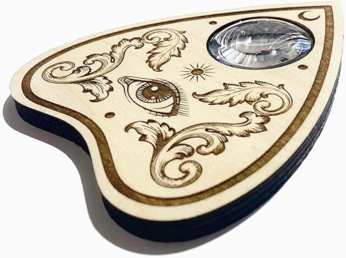 Miniatura 5 de Tablero de madera grande para espirituosos, hecho a mano, con plancheta de madera, tabla de hablar de madera de alta calidad hecha a mano (grande