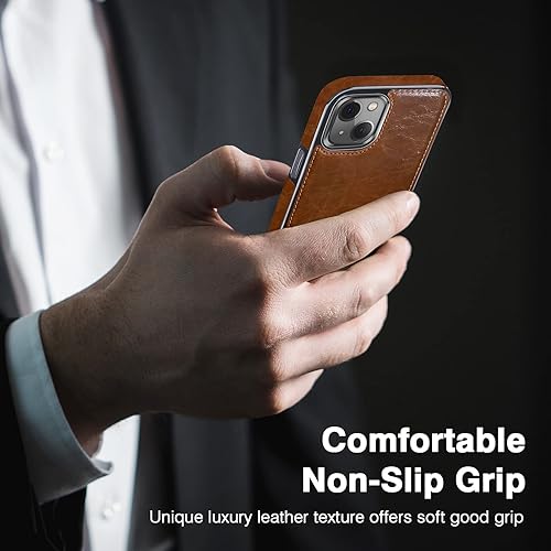 Miniatura 3 de LOHASIC Para iPhone 13 Mini Funda De Cuero, Lujo Elegante Cuero Delgado Negocios Clásico Agarre Suave Cubierta Trasera Cubierta Trasera Protectora