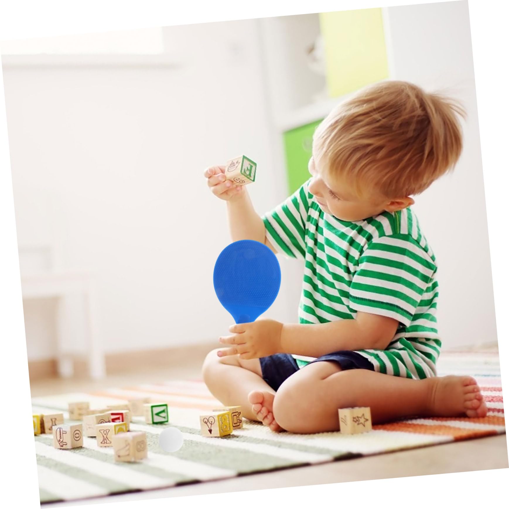 GOOHOCHY 1 Set Table Tennis Racket for Beginners Lightweight Paddle with Comfortable Handle and Durable Design for Indoor and Includes Training Balls