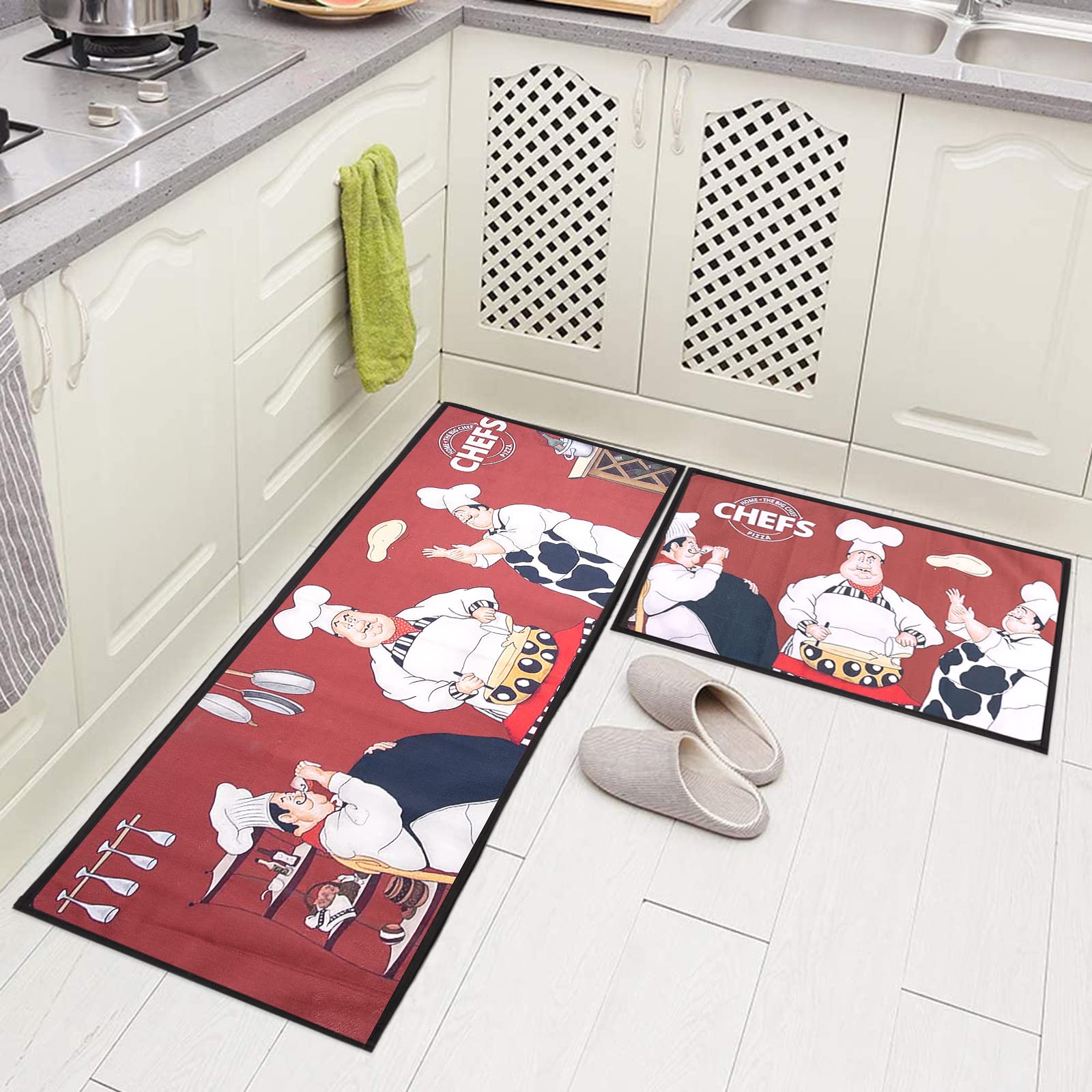 AAZEEM Kitchen Floor Mat & Runner with Anti Skid Backing, Set of 2 (45 x 135 & 45 x 60 cm) (B0C1S3VX53) Amazon Price History, Amazon Price Tracker
