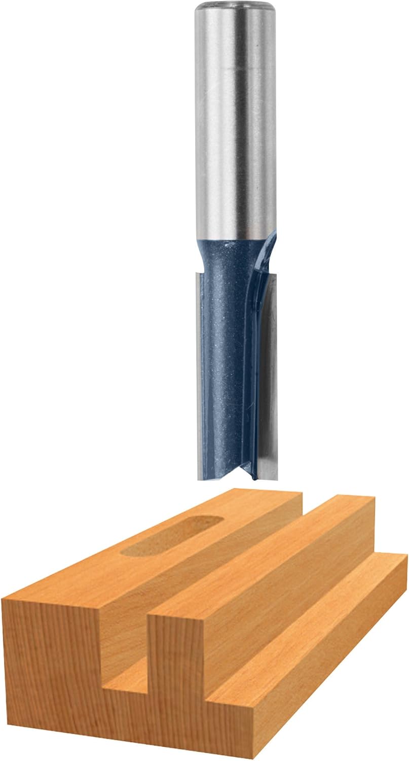 Bosch 85242M 1/2 In. x 1-1/2 In. Carbide Tipped 2-Flute Straight Bit