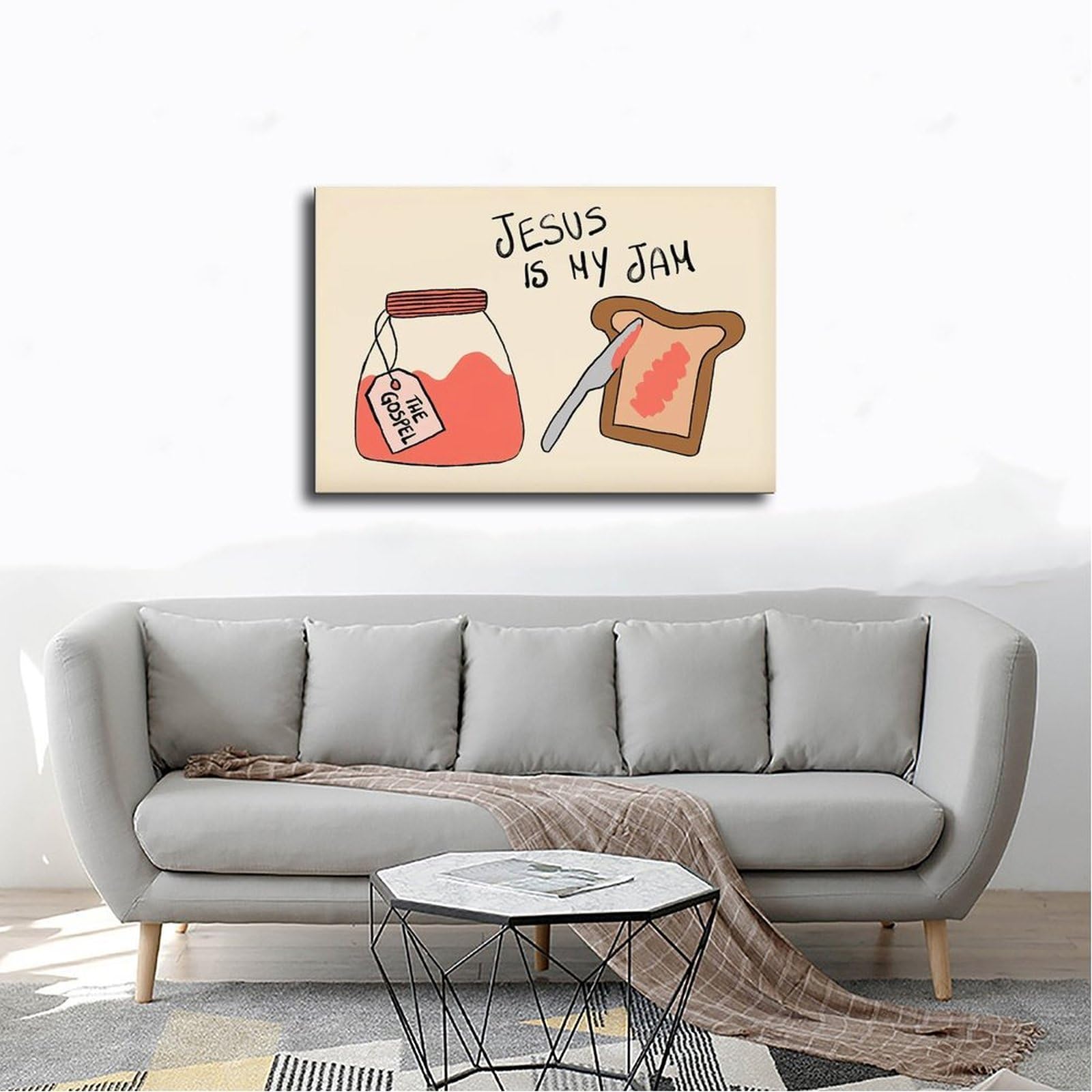 Poster su tela con immagine di Gesù è il mio preferito, decorazione per camera da letto, ufficio, stanza, regalo, 60 x 90 cm