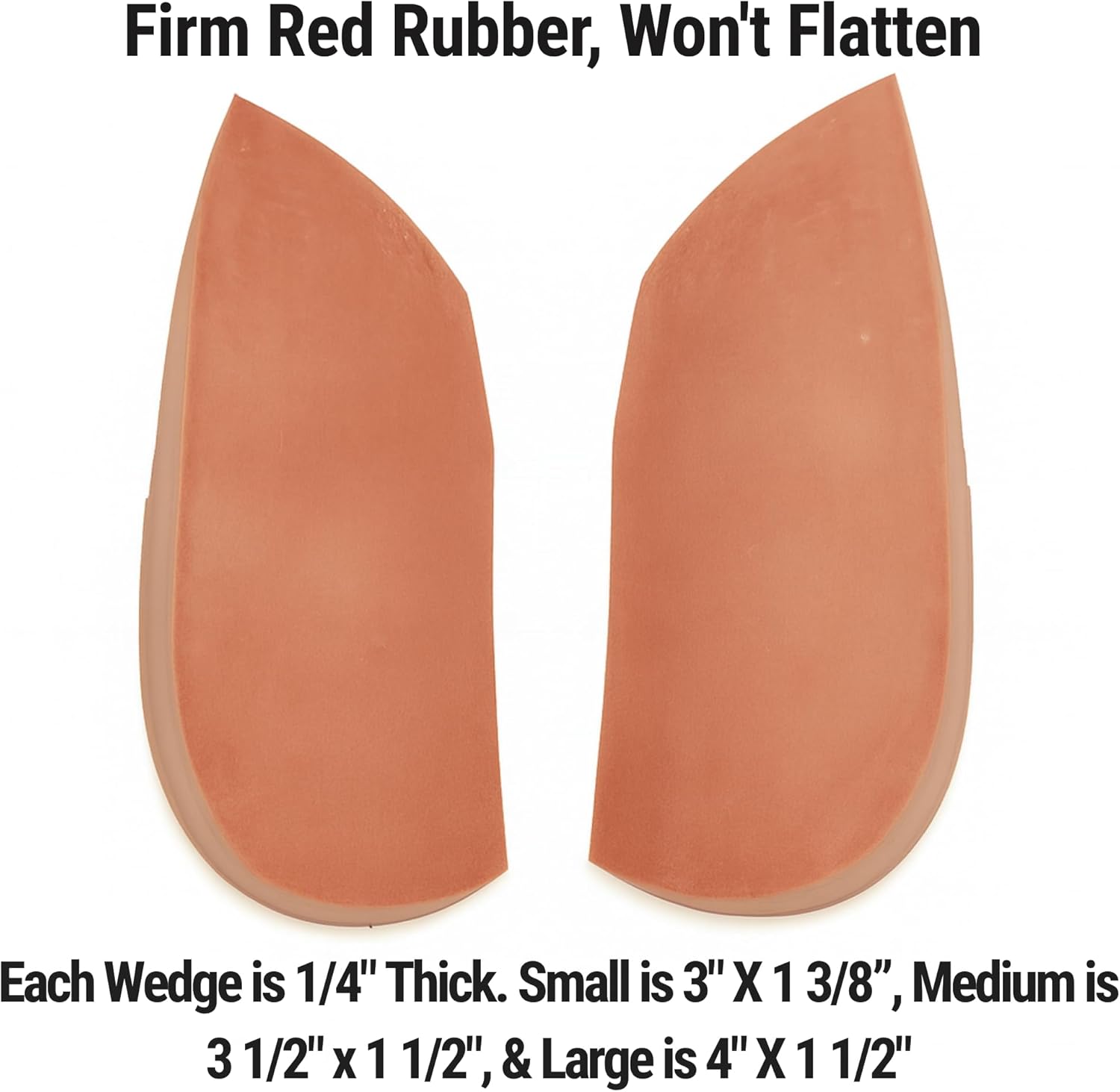 Boxum Ski Varus Heel Wedges – Firm Red Rubber Inserts for Pronation & Supination Correction – Orthotic Insoles for Shoes, Boots & Ski Boots – Medial or Lateral Heel Lift for Foot Alignment (Small) - Image 6