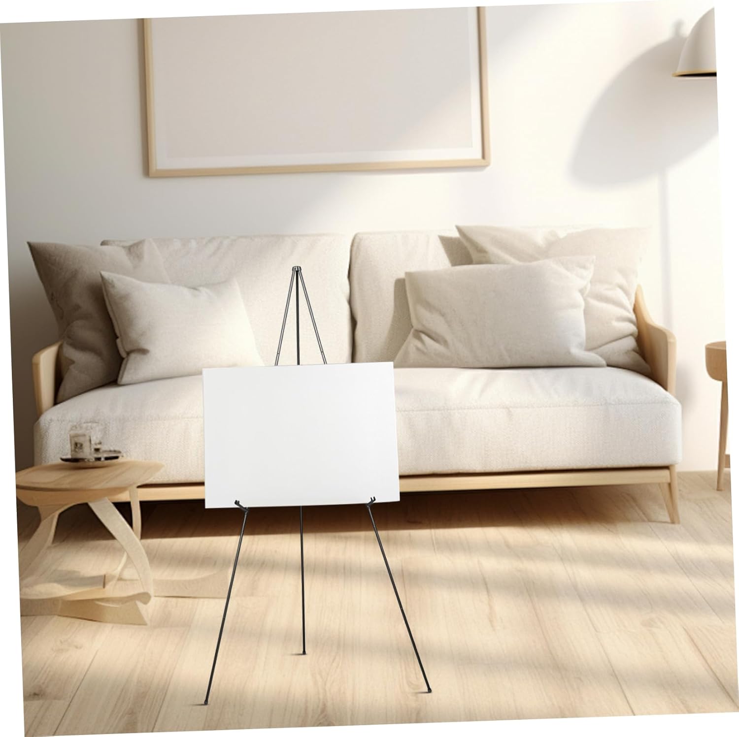 TEHAUX Adjustable Metal Tripod Easel Portable Folding Display Stand for Painting Sketching and Outdoor Use No Assembly Required Compact Design for Art Shows and Weddings