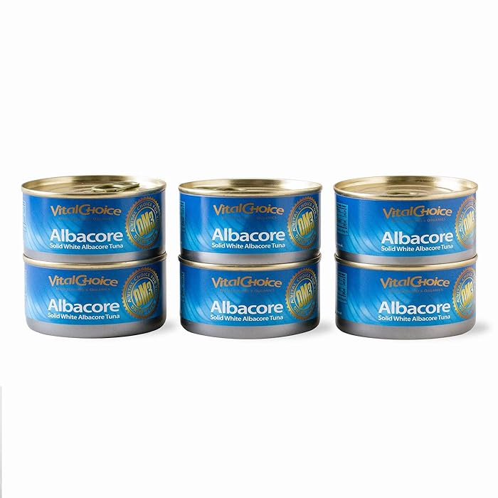 Buy Vital Choice Albacore Tuna Can 6Pack Natural, WildCaught Canned Tuna GlutenFree